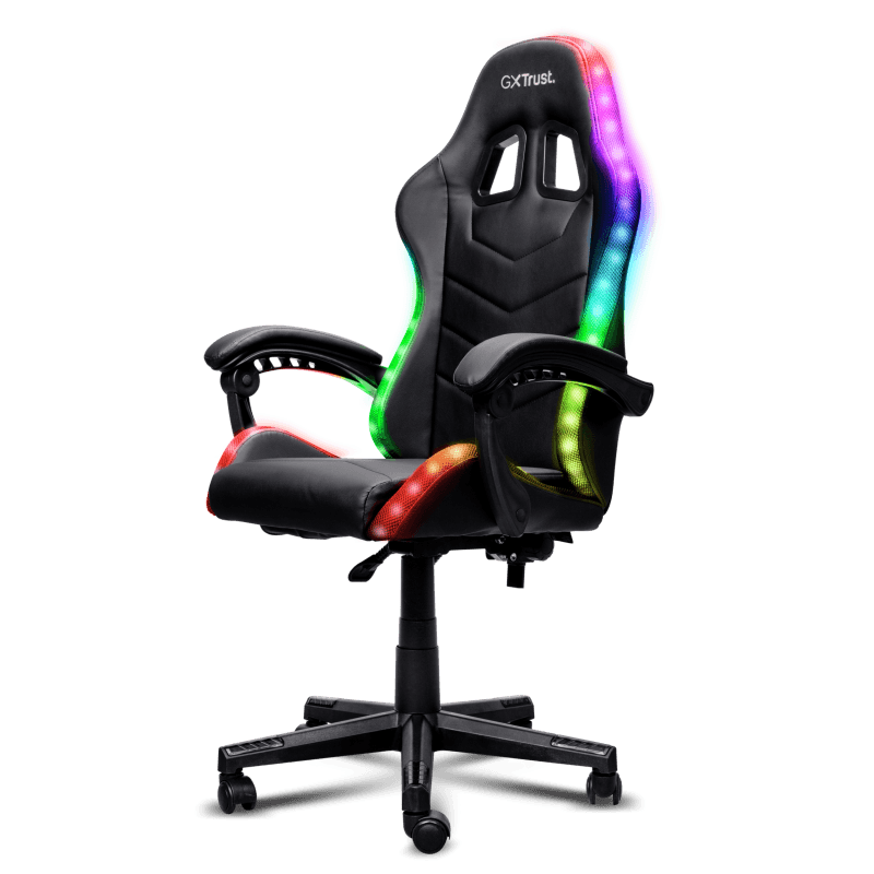 Scaun gaming Trust GXT 704 Roniq RGB, 5 roti, gas