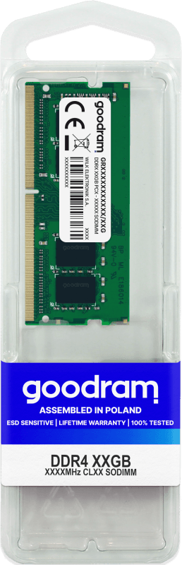 Memorie RAM Notebook Goodram GR3200S464L22S/16G, 16GB, DDR4, 3200MHz, CL22