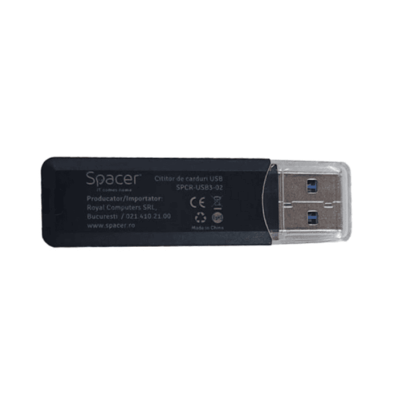 CARD READER extern SPACER, interfata USB 3.0, citeste/scrie: SD, micro