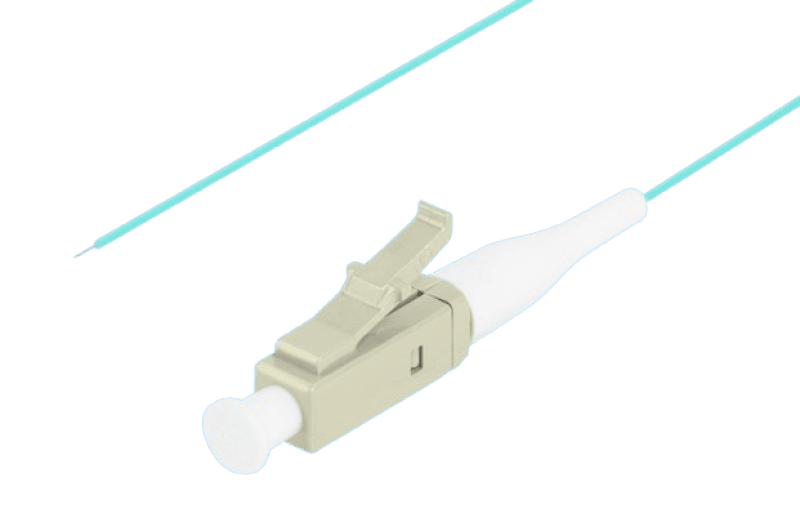 Pigtail fibră MM LC/UPC OM3 easy-strip 50/125 2 m aqua
