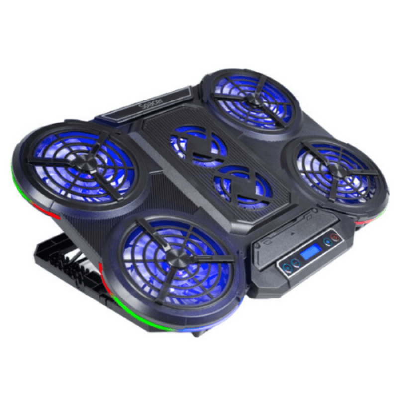 STAND SPACER notebook 17" Gaming, grila ABS, 4x10cm LED fan