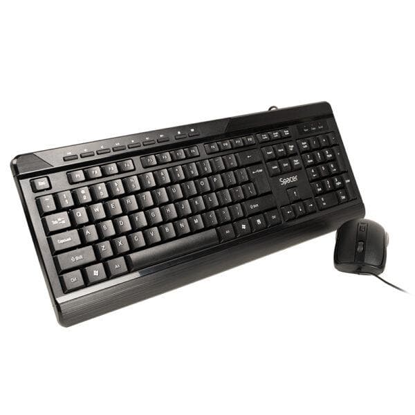 KIT Spacer, tastatura cu fir multimedia 104 taste (+ 9