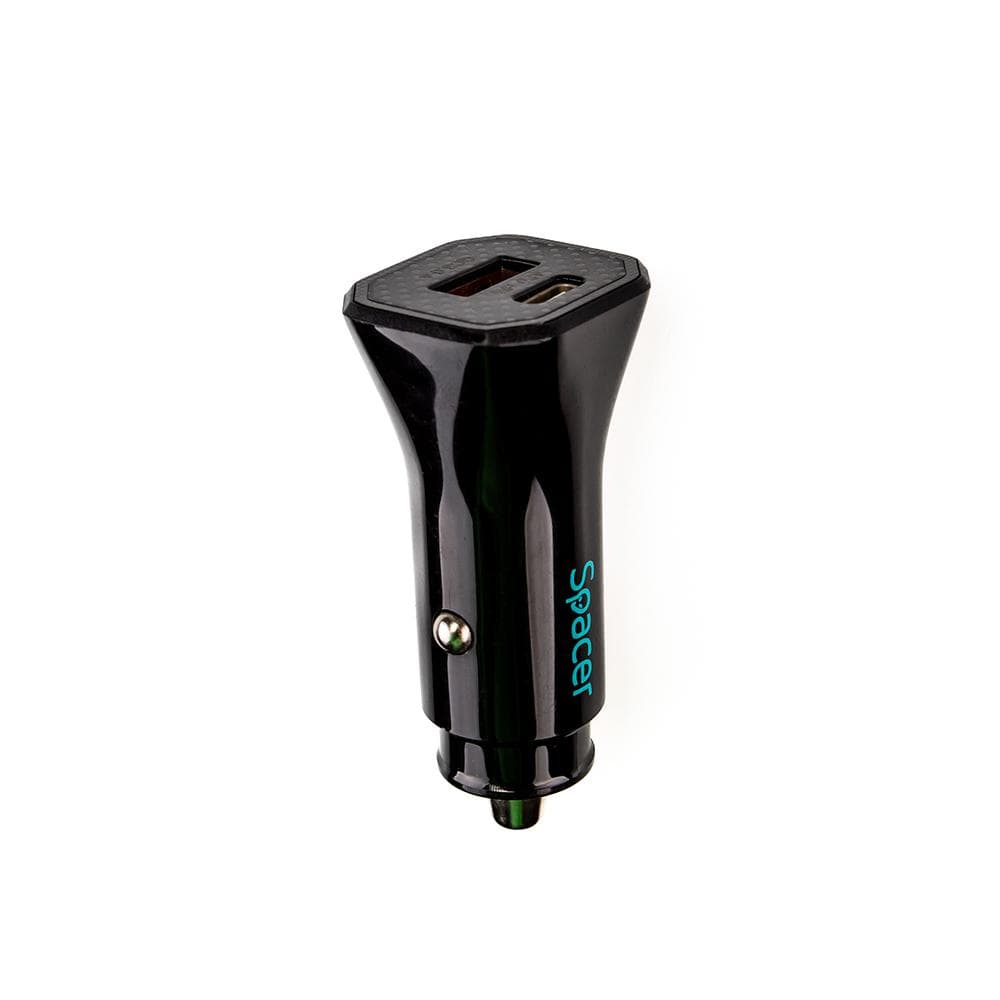 Incarcator auto Spacer Fast Charge 12W, 5V/2.4A max, putere 12W, - 2