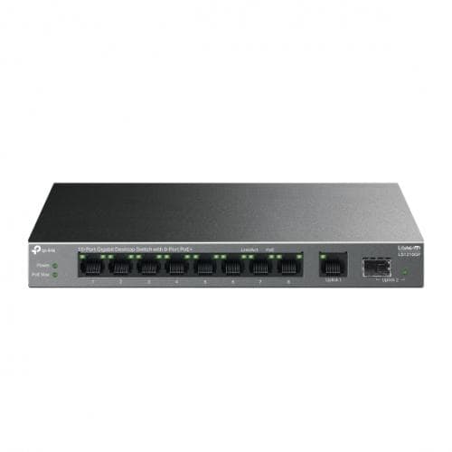 "10-Port Gigabit Desktop Switch with 8-Port PoE+ PORT: 8× Gigabit