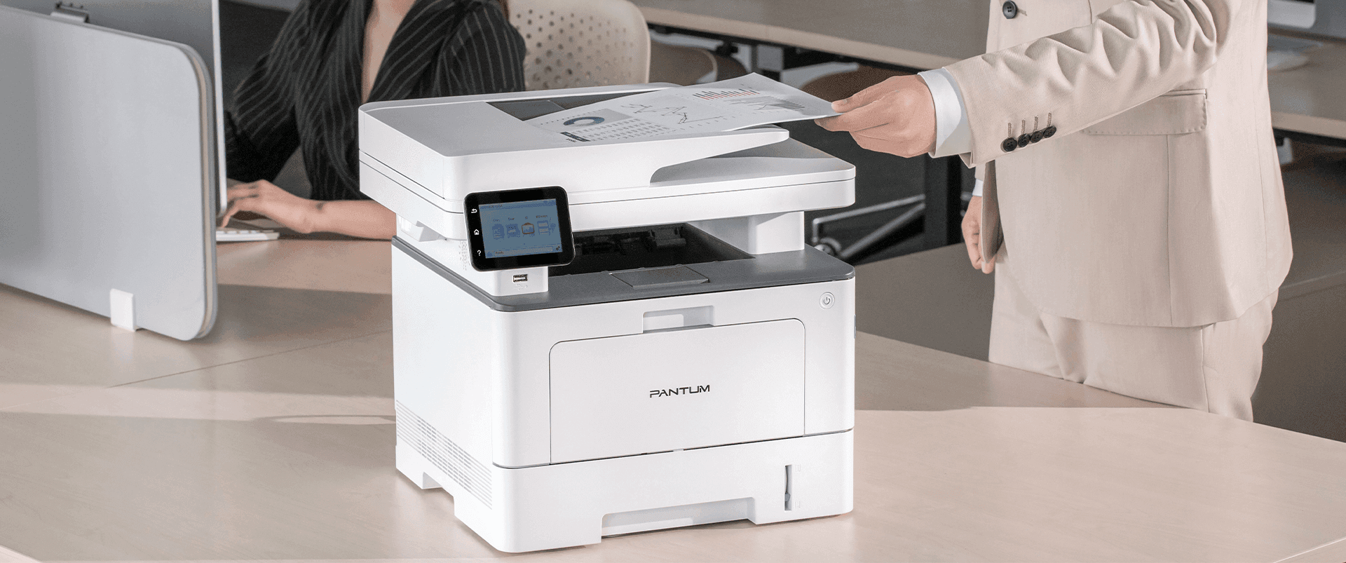 Multifunctional PANTUM BM5220ADW MONO, Dimensiune A4, Functi: Printare, Scanare, Copiere,