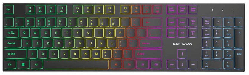 Tastatură office cu iluminare * Mod: USB cu fir *