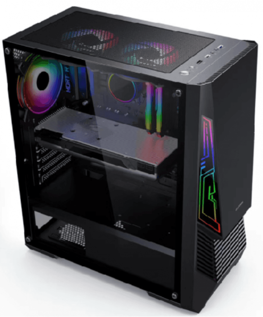 Carcasa gaming Serioux Rogue, tip middle tower, mesh si banda - 2