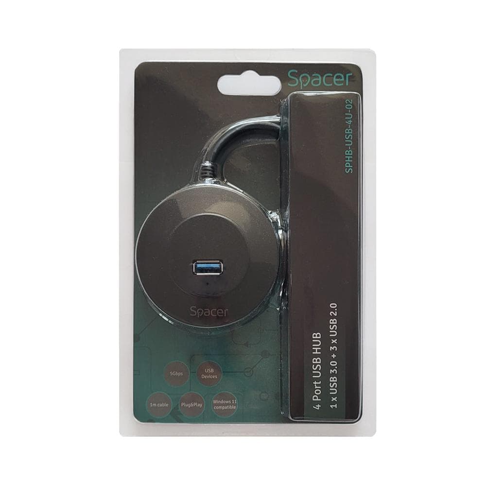HUB extern SPACER, porturi USB:USB 3.0 X 1, USB 2.0 - 2