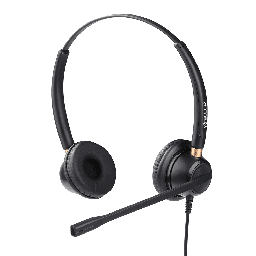 Casti Head-band TELLUR Voice 520N, Wired, Negru
