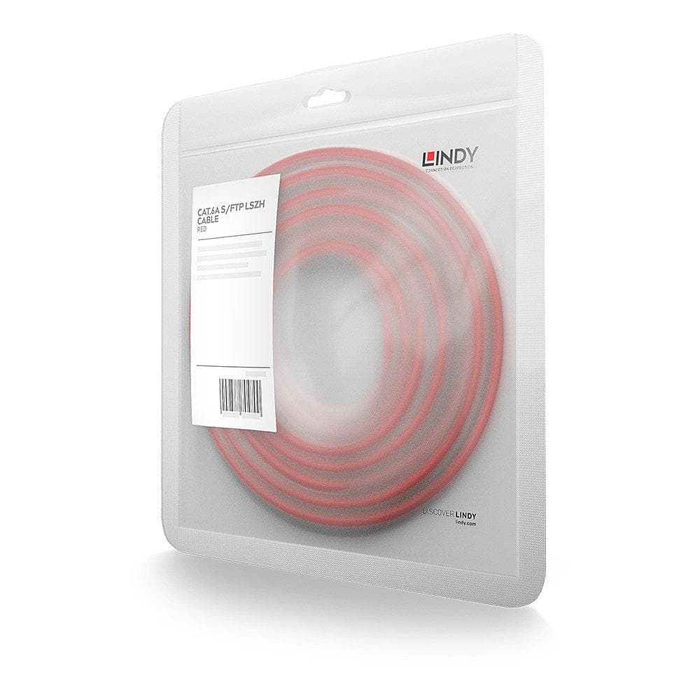 Cablu Lindy 1m Cat.6A S/FTP LSZH Network Cable, Red RJ45, - 3
