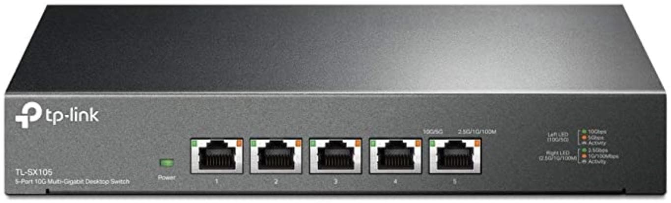 "5-Port 10G Multi-Gigabit Desktop Switch PORT: 5× 10G RJ45 Ports