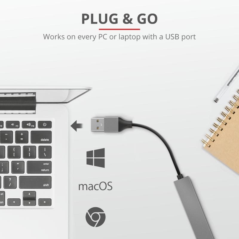 Hub USB Trust Halyx Aluminium, 4 porturi, aluminiu - 6