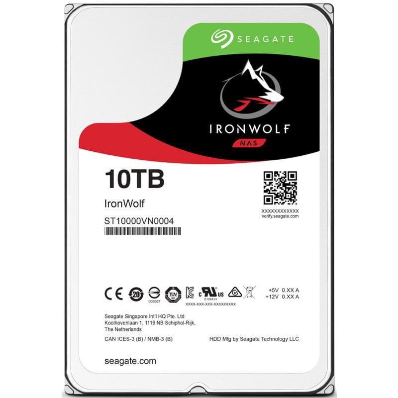 HDD NAS Seagate IronWolf, 10TB, 7200 RPM, 256MB, SATA III - 2