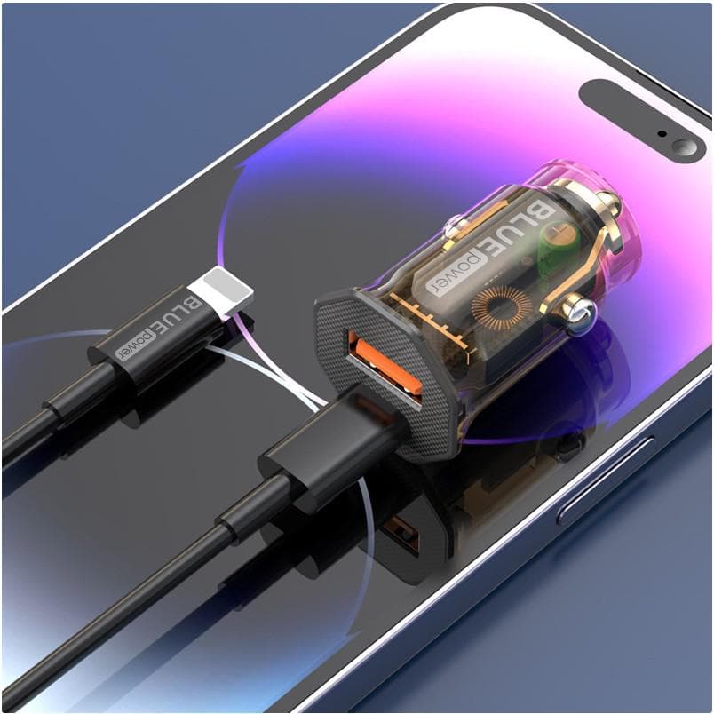 Incarcator auto BLUE Power BCC50 33W/3A 1xUSB-A & 1xUSB-C Black - 3