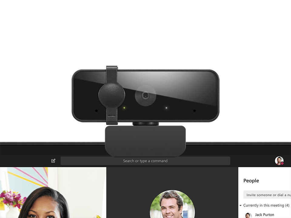 Camera Web Lenovo 310, rezolutie video Full HD, USB-A, Negru - 4